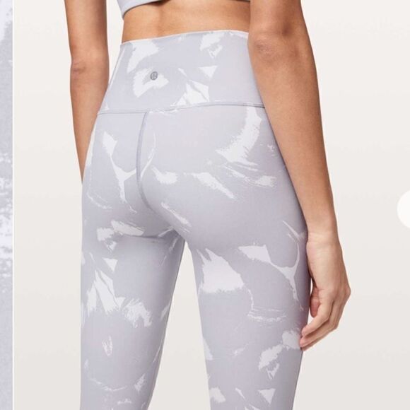 Lululemon Wunder Under High Rise Tight Luxtreme Flower Pop White Silver - Picture 4 of 14